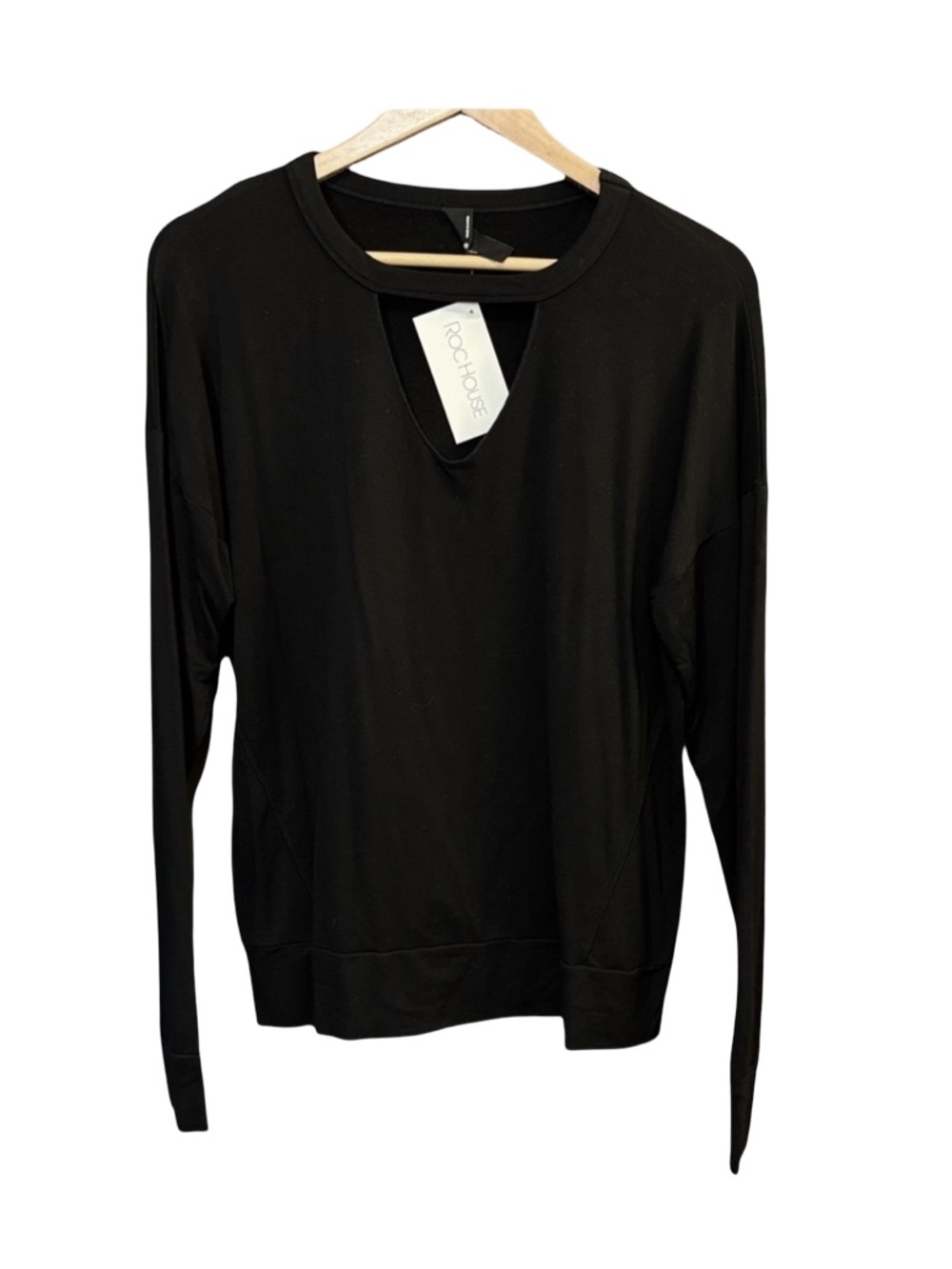 Bobi Black Fine-Knit Crew Neck Sweater